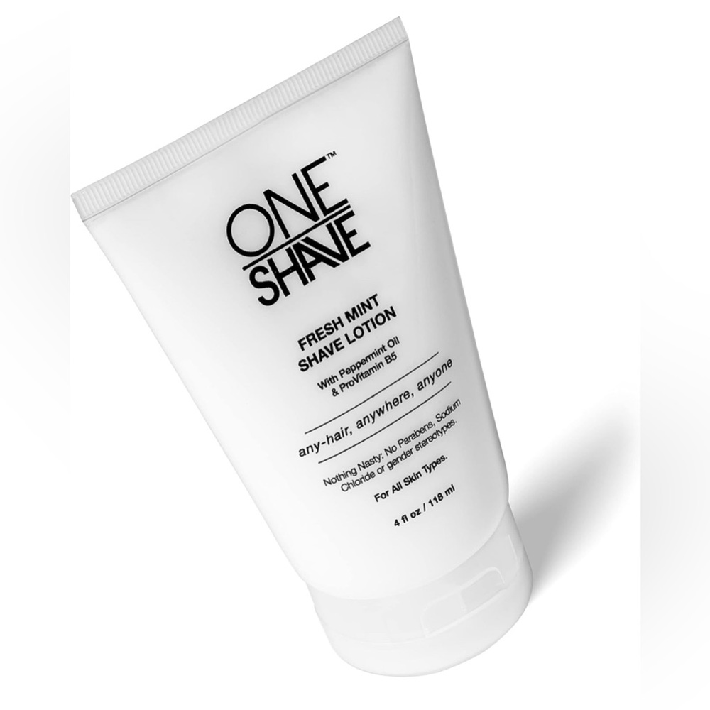 ONE SHAVE Non Gender Specific Soothing Shave Lotion, B Vitamins Fresh Mint, 4 oz